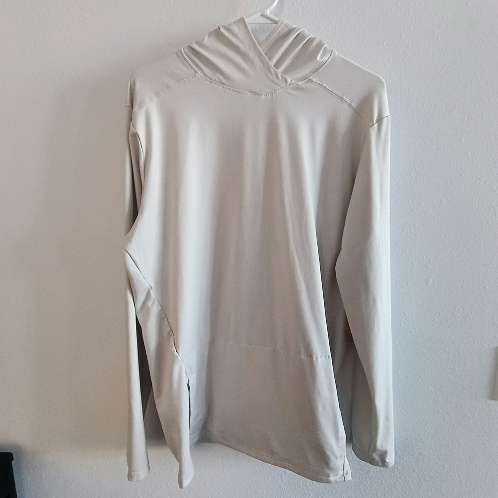 Burnside Performance Hoodie Antarctca Neutral Athletic Pullover Size M Men Ivory